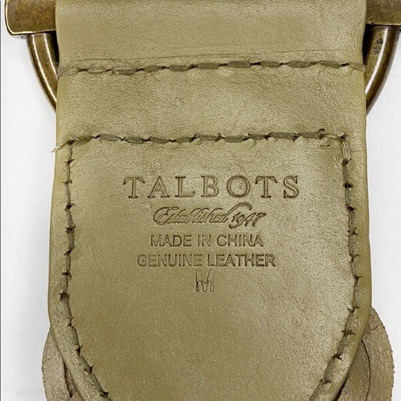 Talbots Woven Braided Leather Wide Belt M - Picture 5 of 10